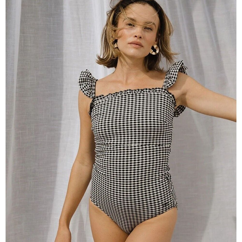 Albion Gingham Ruffle One Piece Swimsuit